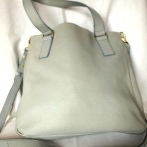 Fossil Preston tote or crossbody bag light blue leather